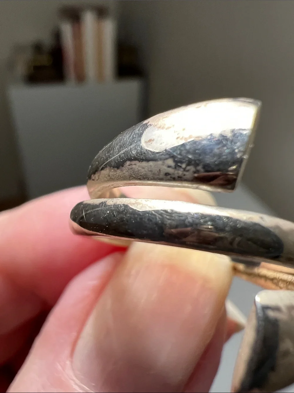 Modern Open-Ended Silver Wrap Ring - Polished 925 Sterling Silver- Heirloom